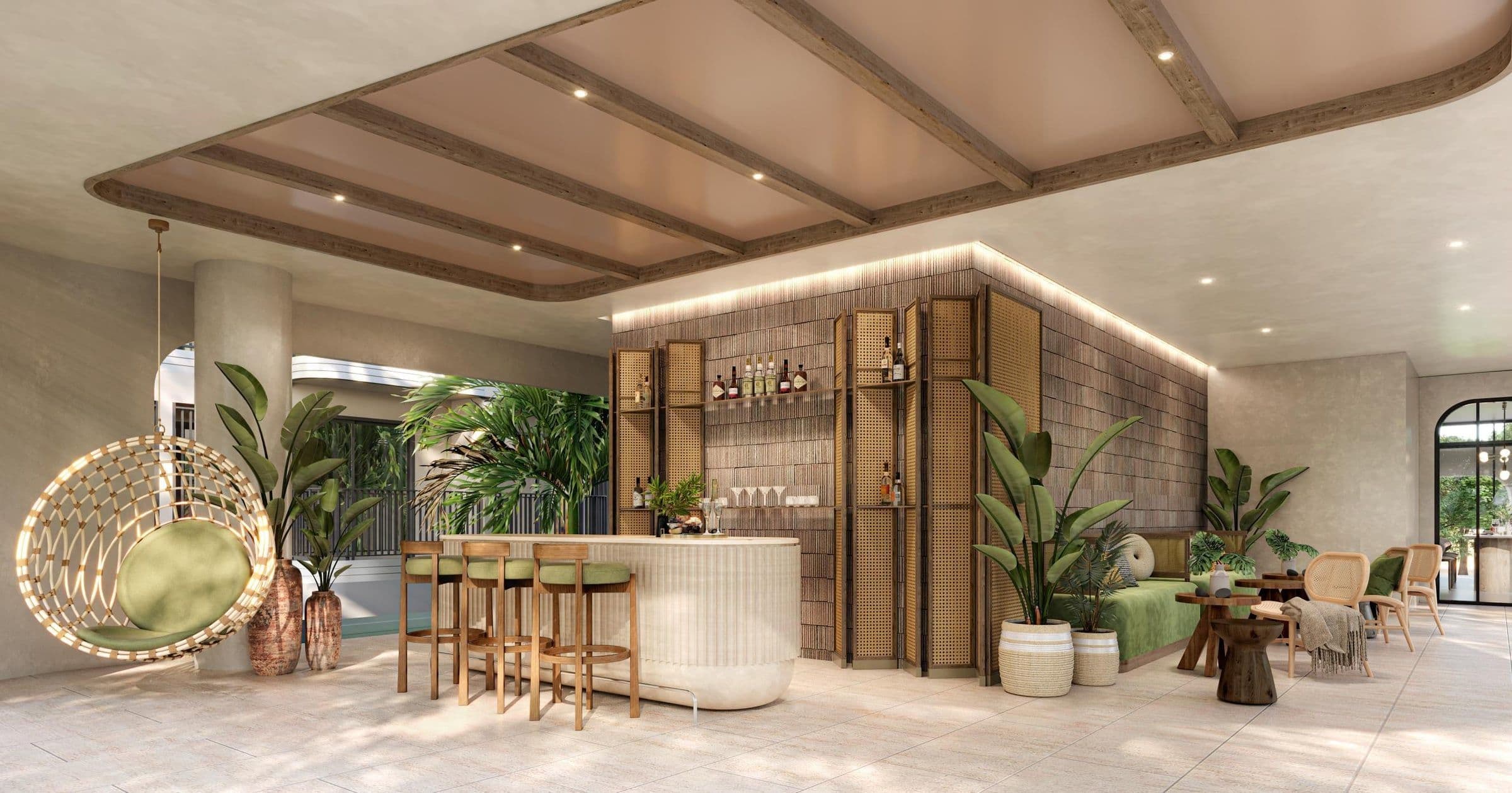 Social lounge and bar