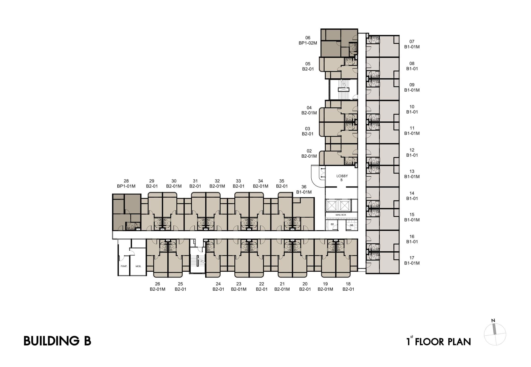 Building B — level 1